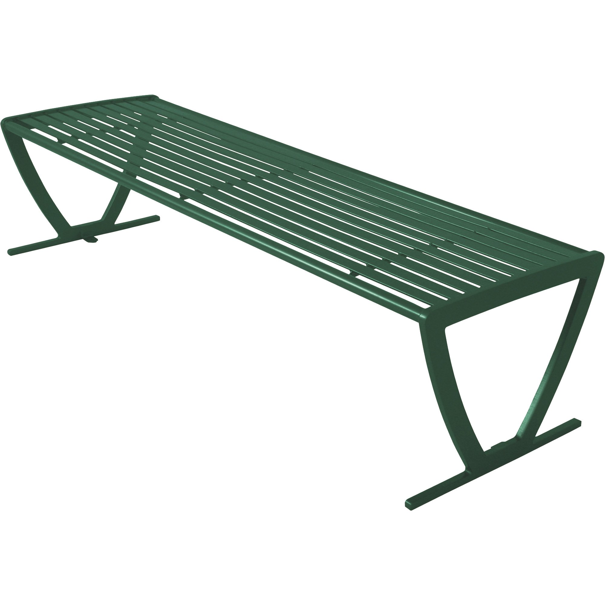 UltraSite Augusta Park Bench Backless, Horizontal Slats, 6ft